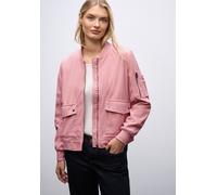 Cordjacke STREET ONE, Damen, Gr. 44, powder pink, Stoff, Obermaterial: 100% Polyester; Futter: 100% Polyester, unifarben, comfort fit normal, Rundhals, Rippbündchen, Jacken, mit Taschen-Detail (238038