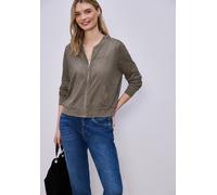 Street One Damen Blouson aus Velours Mesh mit Zipper