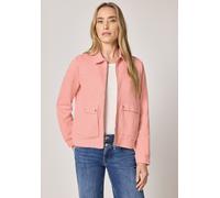 Blouson STREET ONE, Damen, Gr. 46, light apricot meliert, Web, 63% Baumwolle, 37% Polyester, unifarben, comfort fit normal, V-Ausschnitt, Bündchen, Jacken Blouson, im soften Baumwoll-Mix (12536542-46)
