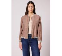 Blouson STREET ONE, Damen, Gr. 46, light apricot, Stoff, Obermaterial: 87% Viskose, 13% Polyester; Futter: 100% Polyester, comfort fit normal, Rundhals, Rippbündchen, Jacken Blouson, Rundhalsausschnit
