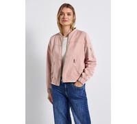 Blouson STREET ONE, Damen, Gr. 46, rosa (faded rose), Stoff, Obermaterial: 74% Viskose, 26% Polyester; Futter: 100% Polyester, unifarben, normal normal, Rundhals, elastischer Bund, Jacken (39111825-46