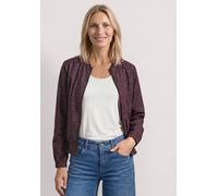 Blouson STREET ONE, Damen, Gr. 46, rustic rouge, Stoff;Satin, Obermaterial: 92% Viskose, 8% Polyester. Futter: 100% Polyester, comfort fit normal, Rundhals, Bündchen, Jacken Blouson, mit allover Leopr