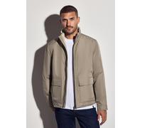 Blouson STREET ONE MEN, Herren, Gr. 3XL, braun (warm rock braun), Stoff, Obermaterial: 100% Polyester; Futter: 100% Polyester, unifarben, normal normal, hoch geschlossener Ausschnitt, Bündchen, Jacken