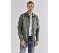 Blouson STREET ONE MEN, Herren, Gr. S (38), grün (natural grün), Web, Obermaterial: 98% Baumwolle, 2% Elasthan; Futter: 100% Baumwolle, unifarben, gerade normal, V-Ausschnitt, Bündchen, Jacken Blouson