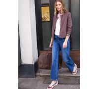 Blouson STREET ONE STUDIO, Damen, Gr. 36, hazy rose, Stoff, 71% Polyester, 26% Viskose, 3% Elasthan, unifarben, normal normal, Rundhals, elastischer Bund, Jacken Blouson, mit College-Style Details (36