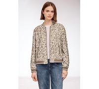 Blouson STREET ONE STUDIO, Damen, Gr. 40, powder beige, Stoff, Obermaterial: 87% Viskose, 13% Polyester; Futter: 100% Polyester, normal normal, Rundhals, Bündchen, Jacken Blouson, Rundhalsausschnitt (