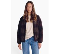 Blouson STREET ONE STUDIO, Damen, Gr. 44, charrot braun, Stoff, Oberstoff: 87% Polyester, 10% Viskose, 3% Elasthan. Futter: 100% Polyester. Wattierung: 100% Polyester, Jacquardmuster, normal normal, V
