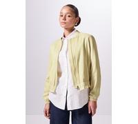 Blouson STREET ONE STUDIO, Damen, Gr. 46, gelb (bond gelb), Stoff, Obermaterial: 49% Viskose, 36% Polyester, 15% Nylon; Futter: 100% Polyester, unifarben, normal kurz, Rundhals, Bündchen, Jacken Blous