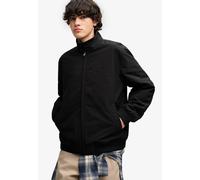 Blouson SUPERDRY "CAMPUS PADDED HARRINGTON JKT", Herren, Gr. XL, schwarz (meteorite schwarz), Web, Obermaterial: 100% Polyester, unifarben, relaxed fit normal, Bündchen, Jacken Blouson, Kunstfaser, re