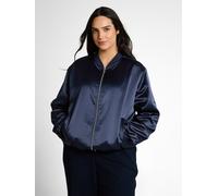 Blouson TOM TAILOR PLUS, Damen, Gr. 44, sky captain blau, Web, Obermaterial: 96% Polyester, 4% Elasthan. Futter: 100% Polyester, unifarben, lässig geschnitten hüftbedeckend, Rundhals, elastischer Bund
