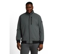 Blouson TOM TAILOR PLUS, Herren, Gr. 4XL, schwarzest olive, Web, Obermaterial: 100% Polyester. Futter: 100% Polyester, unifarben mit Farbeinsatz, regular fit hüftbedeckend, Rundhals, Bündchen, Jacken