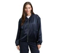 Blouson TOM TAILOR, Damen, Gr. M, sky captain blau, Web, Obermaterial: 96% Polyester, 4% Elasthan. Futter: 100% Polyester, unifarben, regular fit normal, elastischer Bund, Jacken Blouson, mit Bomberkr
