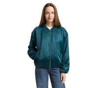 Blouson TOM TAILOR, Damen, Gr. S, deep meadow grün, Web, Obermaterial: 96% Polyester, 4% Elasthan. Futter: 100% Polyester, unifarben, regular fit normal, elastischer Bund, Jacken Blouson, mit Bomberkr