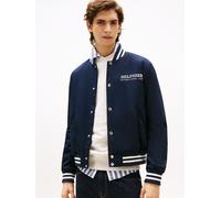 Blouson TOMMY HILFIGER "AMERICANA VARSITY JKT", Herren, Gr. L, blau (desert sky), Web, Obermaterial: 100% Baumwolle, elastischer Bund, Jacken Blouson, Freizeitjacke, Übergangsjacke mit großem Rückenpr