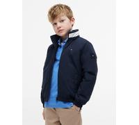 Blouson TOMMY HILFIGER, Jungen, Gr. 10 (140), schwarz night navy, Web, Obermaterial: 100% Nylon. Futter: 100% Polyester. Füllung: 50% Polyester, 50% Polyester (REPREVE), unifarben, regular fit normal,
