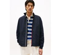 Blouson TOMMY HILFIGER "MIX MEDIA HARRINGTON", Herren, Gr. M, blau (desert sky), Sweatware, Obermaterial: 72% Baumwolle, 28% Polyester, regular fit normal, Bündchen, Jacken Blouson, Freizeitjacke, Übe