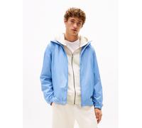 Blouson TOMMY HILFIGER "RWB HOODED JACKET", Herren, Gr. XXL, blau (cloudy blau), Web, Obermaterial: 100% Polyester, hüftlang, elastischer Bund, Jacken Blouson, Freizeitjacke, Übergangsjacke elastische