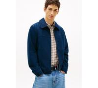 Blouson TOMMY JEANS "TJM REGULAR COTTON RANCH", Herren, Gr. L, schwarz night navy, Web, Obermaterial: 100% Baumwolle, regular fit normal, Rundhals, eingesetzt abgesteppte Kante, Jacken Blouson, Regula