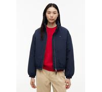Blouson TOMMY JEANS "TJW PADDED HIGH NECK JACKET", Damen, Gr. S (36/38), schwarz night navy, Web, Obermaterial: 100% Nylon. Futter: 100% Polyester. Füllung: 100% Polyester, unifarben, normal, Jacken B