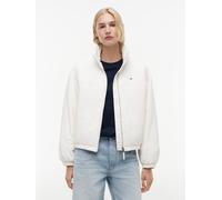 Blouson TOMMY JEANS "TJW PADDED HIGH NECK JACKET", Damen, Gr. XL (46), ancient weiß, Web, Obermaterial: 100% Nylon. Futter: 100% Polyester. Füllung: 100% Polyester, unifarben, normal, Jacken Blouson,
