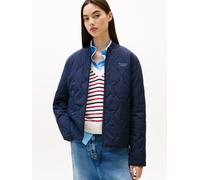 Blouson TOMMY JEANS "TJW REG ONION QUILT JACKET", Damen, Gr. M (38), blau (schwarz night navy), Web, Obermaterial: 100% Polyamid, unifarben, Jacken Blouson (39421840-M) schwarz night navy