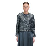 Blouson VERA MONT "Damen mit Pailletten", Damen, Gr. 38, grau (grau olive), Obermaterial: 93% Polyester, 7% Elasthan; Futter: 95% Polyester, 5% Elasthan, comfort fit, Rundhals, Jacken Blouson (9644130