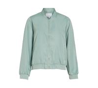 Blouson VILA "VIPAPAYA L/S BOMBER JACKET - NOOS", Damen, Gr. 36, blau surf, Web, Obermaterial: 100% Polyester, unifarben, regular fit normal, Rundhals, Jacken Blouson, Kunstfaser (60402324-36) blau su