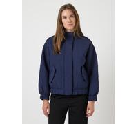 Blouson Y.A.S "YASFIPURA LS QUILTED JACKET S. NOOS", Damen, Gr. 38, blau (navy blazer), Web, Obermaterial: 100% Polyester, unifarben, modisch, regular fit normal, Langarm Rippbündchen, Jacken (5675880