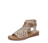 Blowfish Malibu Anuella Flache Sandale für Damen, Goldene Mikrofaser, Mittel, EU 38