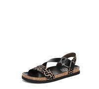 Blowfish Malibu Damen Lance Flache Sandals, Schwarzer Leopardendruck, Mittel Fit, EU 41