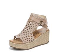 Blowfish Sandalen Lederimitat Beige/Braun Damen Größe 39
