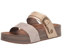 Blowfish Malibu Damen Marge Sandale, White Sand Gold Dile, 40.5 EU