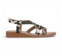Blowfish Malibu Damen Schwarze Weiße Micro Wedge Riemchensandalen - April EU41
