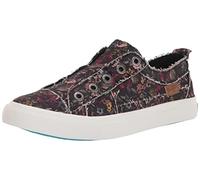 Blowfish Malibu Damen Spielen Sneaker, Leinwanddruck mit schwarzem Smashing-Blumenmuster, 39.5 EU
