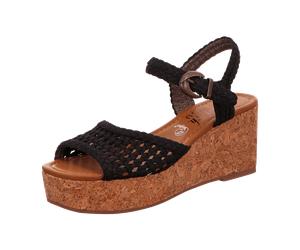 Blowfish Plateau Sandaletten für Damen, schwarz, Größe 40 EU
