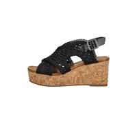 Keilsandalette BLOWFISH "Blowfish Sandalen Lederimitat", Damen, Gr. 37, schwarz, Lederimitat, Schuhe (79413200-37) schwarz