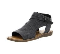 Blowfish Malibu Damen-Sandalen mit Riemchen und niedrigem Keilabsatz, Anthrazit, Denver EU 39/UK 6