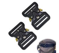 BLPRKOT 2 Stücks Gürtelschnalle 40mm - Robuste Metall Schnalle für Gürtel DIY Zubehör - Ersatz Gürtelschnalle Schwarz für Herren & Damen, 68x52mm, Ideal für Lederarbeit und Rucksack