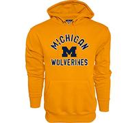 Blue 84 NCAA Michigan Wolverines Mens Hoodie Line Up Secondary Color, Michigan Wolverines Gold, X-Large
