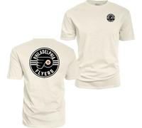 Blue 84 NHL Unisex T-Shirt für Erwachsene, offizielles Lizenzprodukt, ringgesponnene Vorder- und Rückseite, elfenbeinfarben