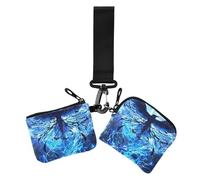 Blue Bird Damen-Geldbörsen, Kartenetui, klein, tragbar, Kreditkartenetui, Organizer mit Reißverschluss, Münzfach für Frauen, 2 Packungen, Blauer Vogel, 1 size, Casual