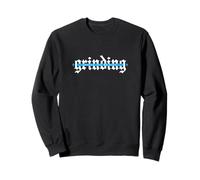 Blue Color Hustle 'Til We Rich Blue Graphic Sweatshirt
