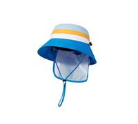 (Blue)Foldable Colorful Strap Sun Visor Hat Portable Moisture Wicking Hat for Camping Hiking