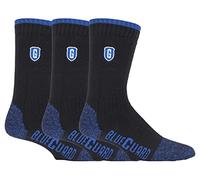 BLUE GUARD 3er Pack Herren Robust Arbeitssocken | Baumwolle Work Socken mit Verstärkt | 39-42 & 43-46 (39-42, Schwarz)