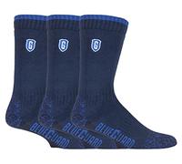 BLUE GUARD 3er Pack Herren Robust Arbeitssocken | Baumwolle Work Socken mit Verstärkt | 39-42 & 43-46 (46-50, Blau)
