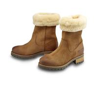 Blue Heeler Damen Chelsea Boots Miracat Sheepskin Ockerbraun 38