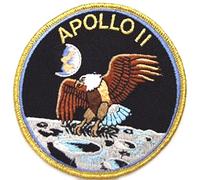 Blue Heron NASA Apollo 11 Mision Patch 10,2 cm bestickt zum Aufbügeln/Aufnähen.