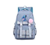 (Blue) Lilo & Stitch Rucksack Kinder Jungen Mädchen Schulrucksack USB Schultertasche·