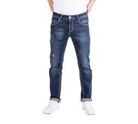 Blue Monkey Jeans Herren Freddy 40123 Slim Fit Bold Contrast Stitch Turn Up (DE/NL/SE/PL, Bundweite & Schrittlänge, 38, 34, Blau)