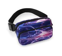 Blue Nerve Cell Bauchtasche mit verstellbarem Riemen, modische Hüfttasche für Outdoor-Sport, Wandern, weiß, 20 x 13 cm, voll bedruckte Hüfttasche